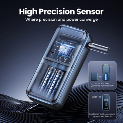 Breathalyzers - Professional-Grade Portable 0.001% BAC | 8 Mouthpieces