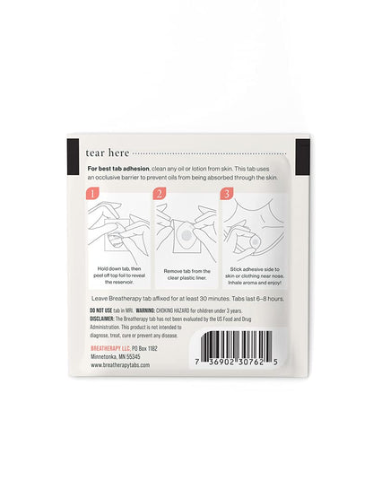 Breatherapy Aromatherapy Focus Patches - Black Pepper & Basil for Focus - 8-Pack