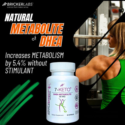 Bricker Labs 7-Keto DHEA Metabolite 50 mg – Metabolic Support & Energy Balance, 60 Capsules