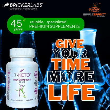 Bricker Labs 7-Keto DHEA Metabolite 50 mg – Metabolic Support & Energy Balance, 60 Capsules