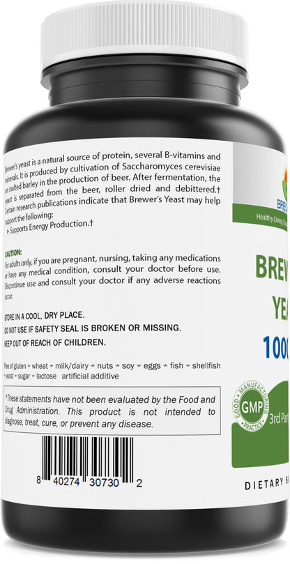 Brieofood Brewers Yeast 1000 mg – 240 Tablets (Pack of 2) – Lab Tested