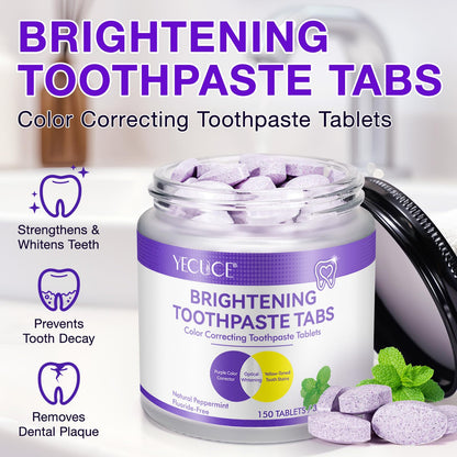 Purple Toothpaste Tablets for Teeth Whitening – Enamel-Safe, Peroxide-Free