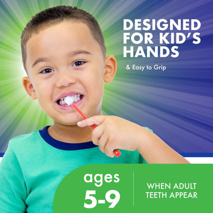 Brilliant Kids Toothbrush – Soft Bristles, 360° Round Head, Ages 5-9 (Royal Blue)
