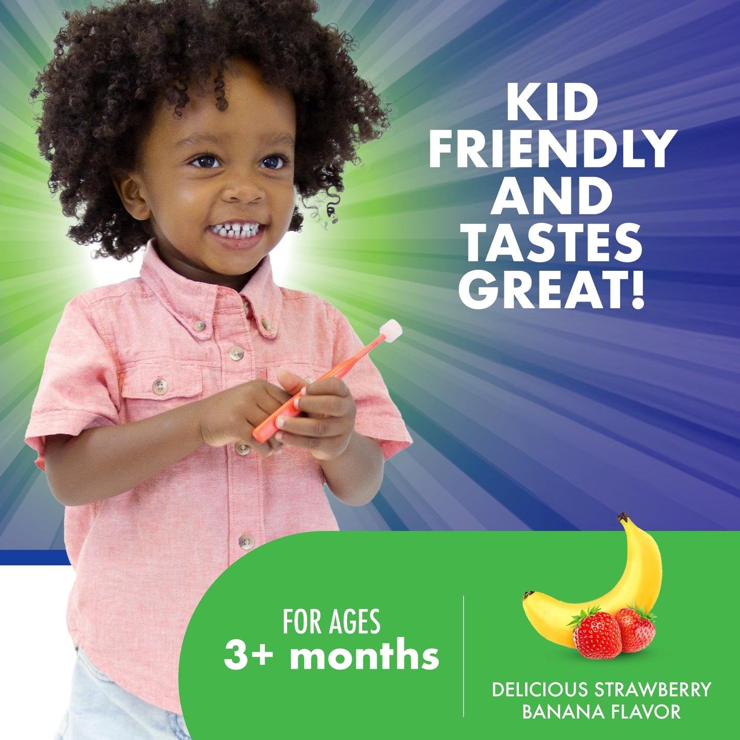 Brilliant Oral Care Kids Fluoride-Free Toothpaste & Spry Gel – Strawberry Banana, 2 oz (2 Pack)