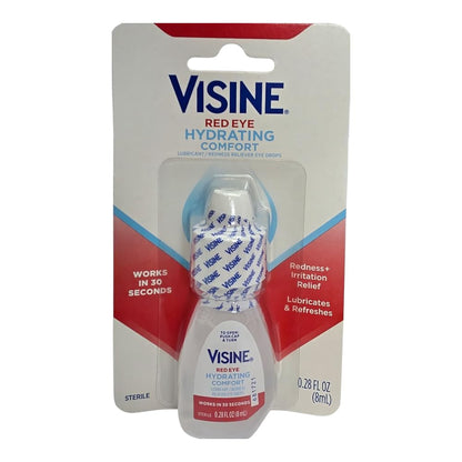 Brite Innovations Visne Red Eye Comfort Redness Relief Eye Drops – Fast 60-Second Relief, 0.28 Fl oz (8 mL) 2 Pack