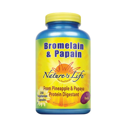Nature's Life Bromelain & Papain — Digestive Enzymes (250mg, 250 CT)