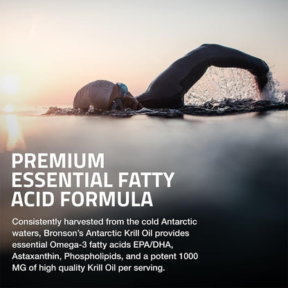 Bronson Antarctic Krill Oil 1000 mg with Omega-3s | 120 Softgels