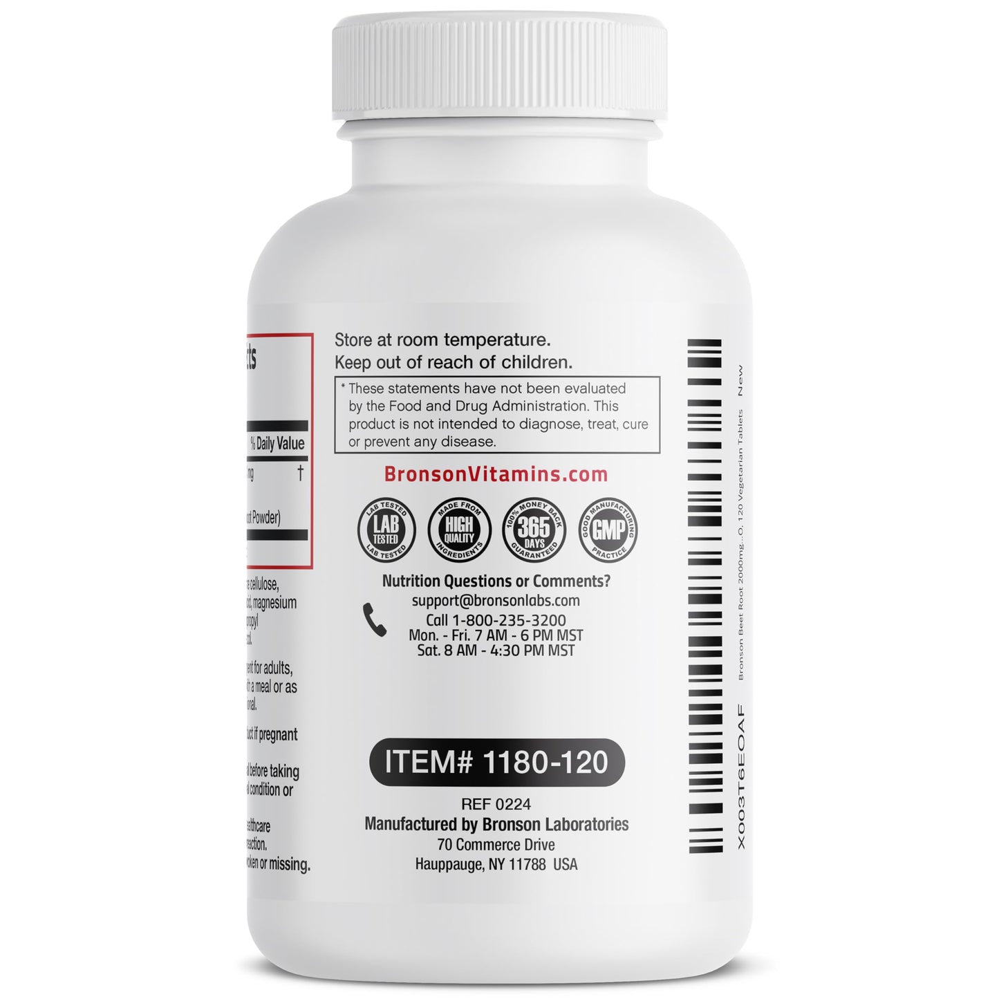 Bronson Beet Root Extra Strength – Non-GMO, 120 Vegetarian Tablets | Bronson Vitamins