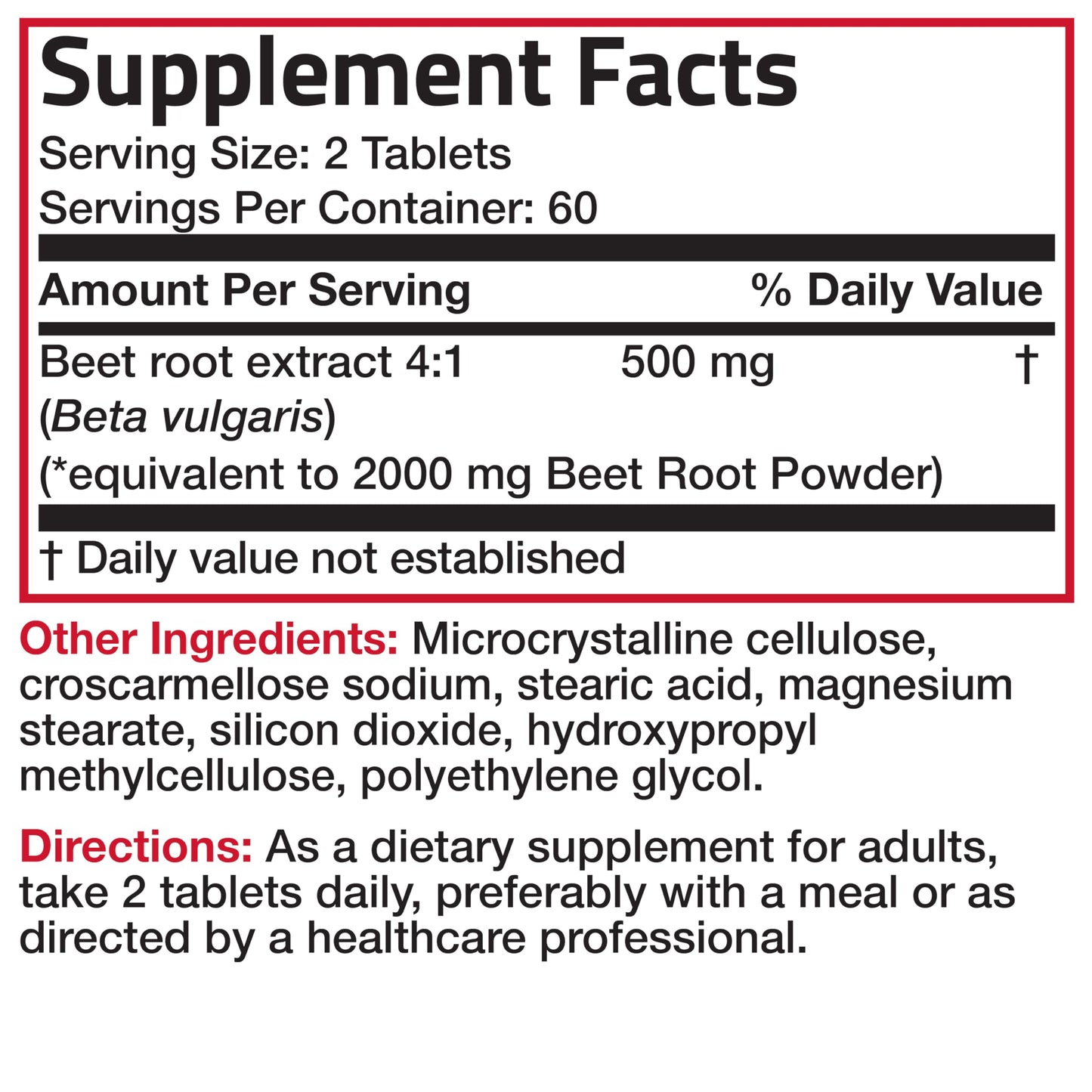 Bronson Beet Root Extra Strength – Non-GMO, 120 Vegetarian Tablets | Bronson Vitamins