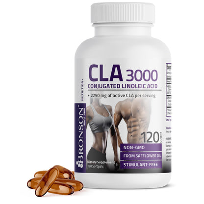 Bronson CLA 3000 Extra High Potency – 2250 mg per Serving, 120 Softgels