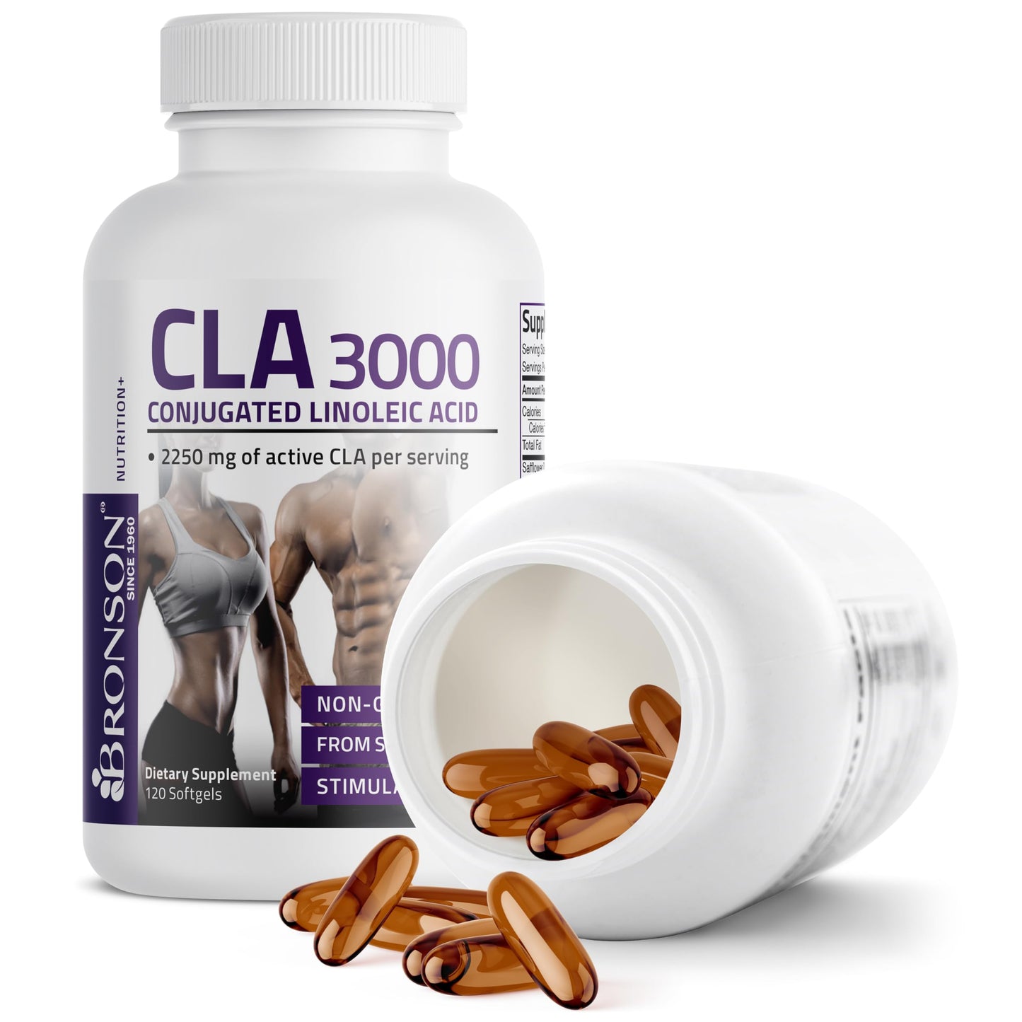 Bronson CLA 3000 Extra High Potency – 2250 mg per Serving, 120 Softgels