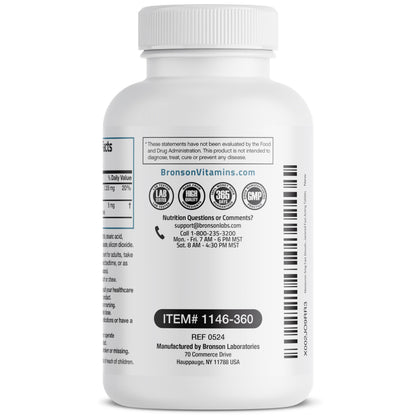 Bronson Melatonin 5mg Peppermint Lozenges with Vitamin B6 – 360 Vegetarian Lozenges