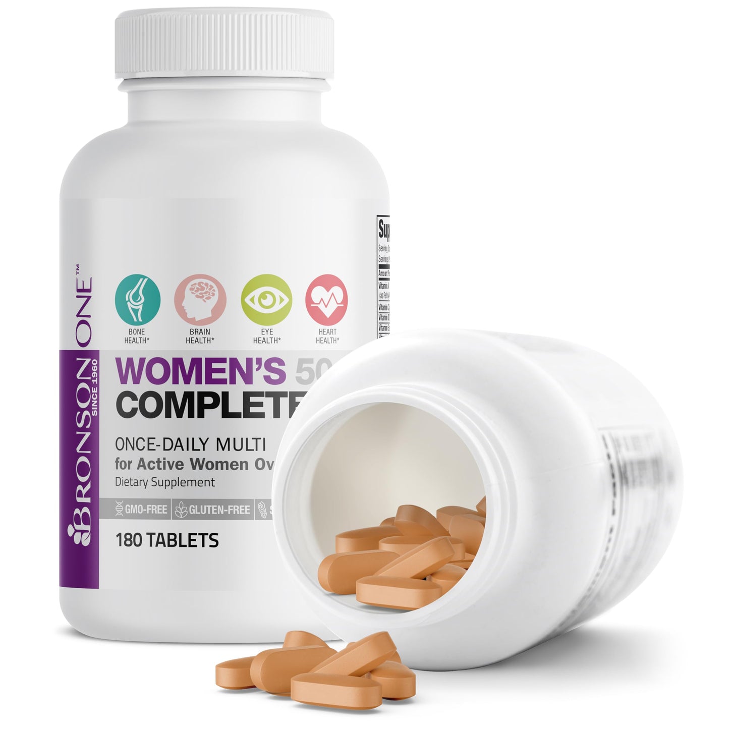Bronson ONE Daily Women’s 50+ Complete Multivitamin & Multimineral – 180 Tablets