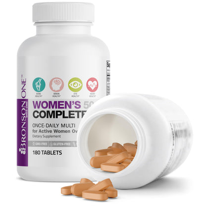 Bronson ONE Daily Women’s 50+ Complete Multivitamin & Multimineral – 180 Tablets