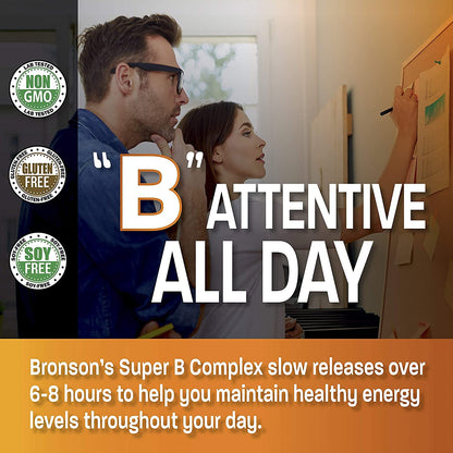 Bronson Super B Vitamin B Complex Sustained Release – 250 Tablets