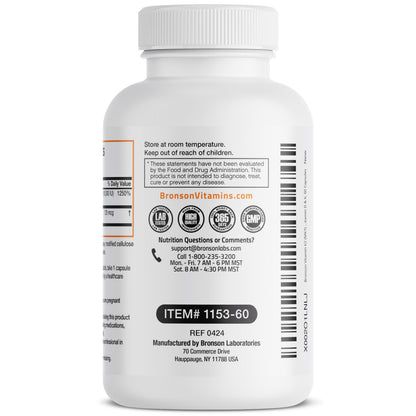 Bronson Vitamin K2 MK-7 with D3 Extra Strength — 60 Caps, Non-GMO