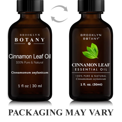 Brooklyn Botany Cinnamon Leaf Essential Oil – 100% Pure & Natural, Premium Grade, 1 Fl Oz
