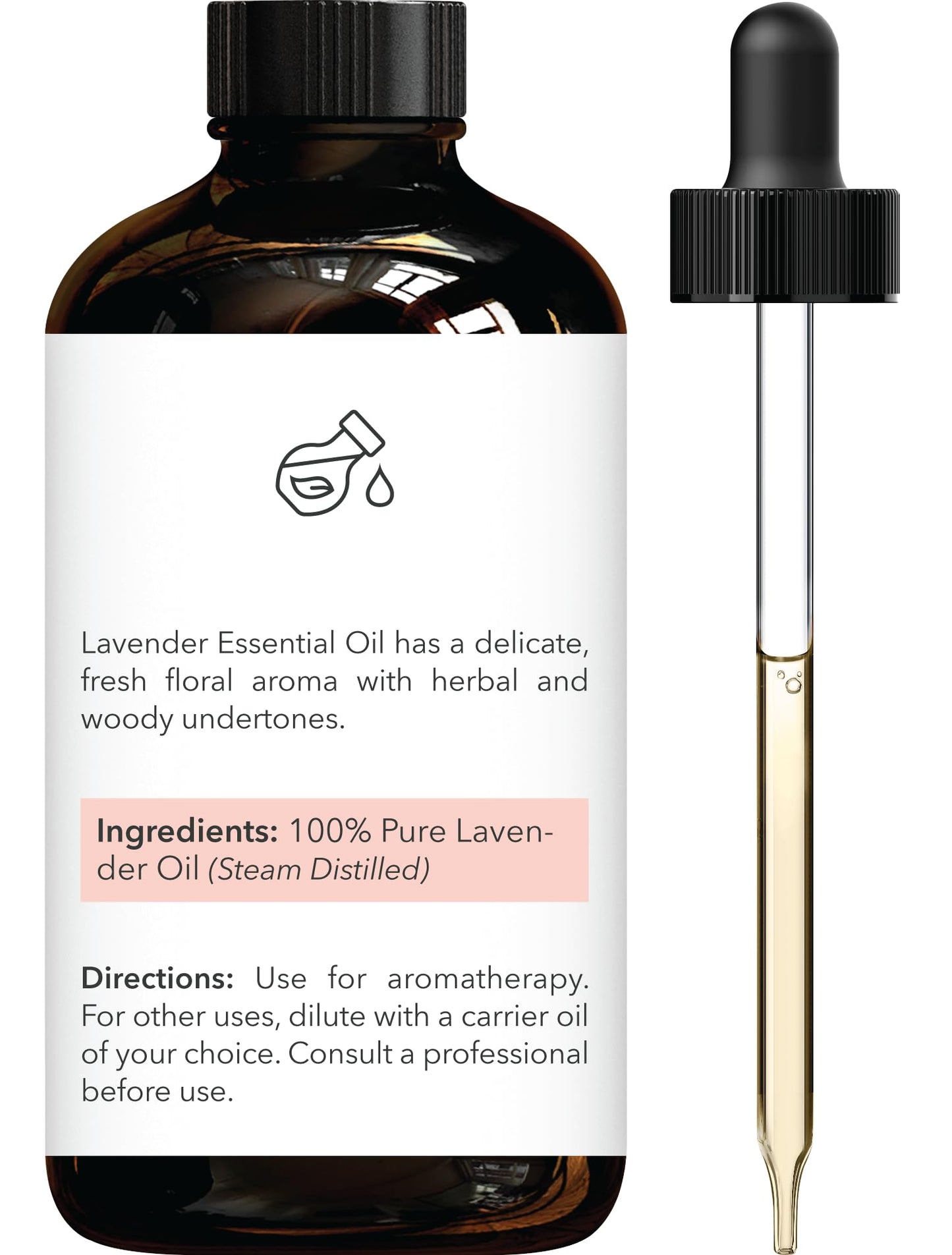 Brooklyn Botany Lavender Essential Oil – 4oz, 100% Pure & Natural, Premium Grade with Dropper