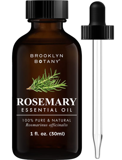Brooklyn Botany Rosemary Essential Oil - 100% Pure, Premium Grade, 1 Fl Oz