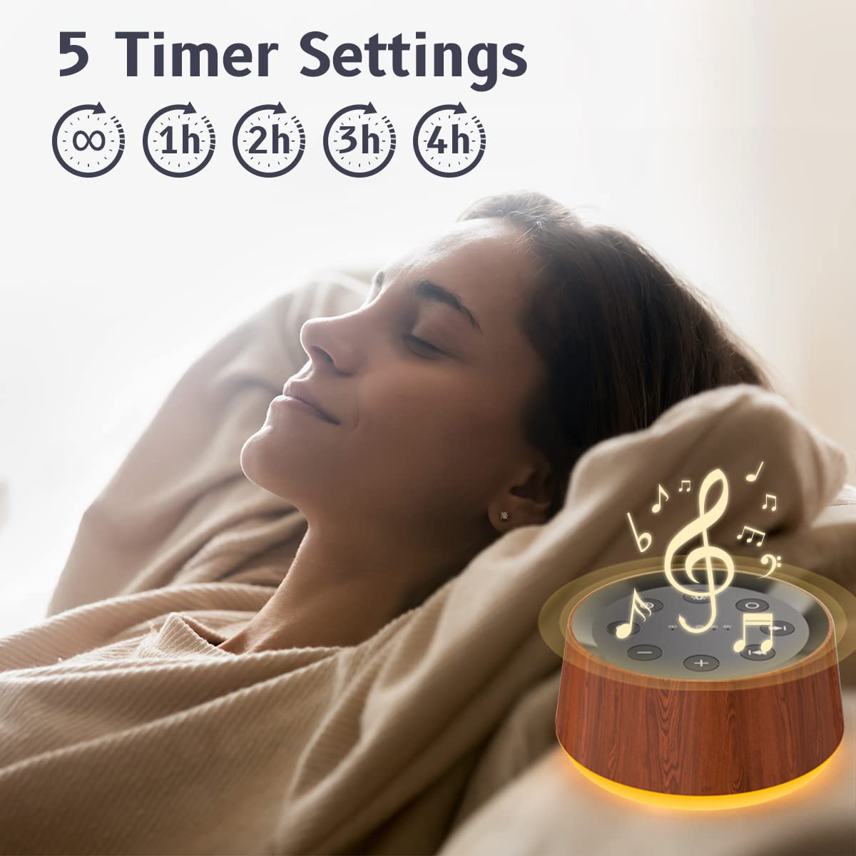 BrownNoise Sound Machine — 30 Soothing Sounds, 12 Night Light Colors, 36 Volume Levels