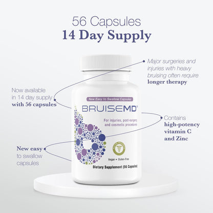 BruiseMD Arnica 1000mg & Bromelain 500mg — 14-Day Bruising and Swelling Support