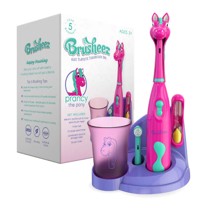 Brusheez Kids' Electric Toothbrush Set (Ages 3+) – Safe, Gentle Bristles