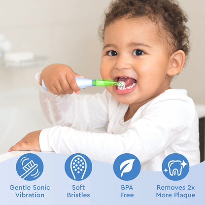 Brusheez Toddlers Sonic Toothbrush – Safe 1-3 yrs, 2-Min Timer (Kiwi the Koala)