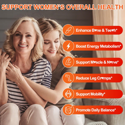 BSSTABBON 50+ Women’s Calcium Citrate Gummies – 1200mg, Vegan, D3/K2, Bone & Immune Support