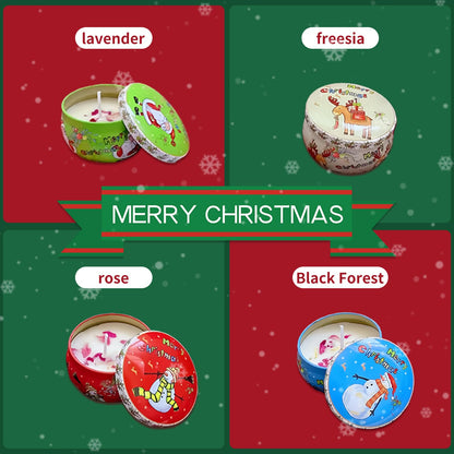 BTBIO Christmas Scented Candles Gift Set – 3 Holiday Aromatherapy Jars in Festive Box