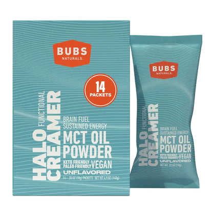 BUBS Naturals MCT Oil Powder Packets | Keto, Vegan & Paleo Friendly | 14 Travel Packets