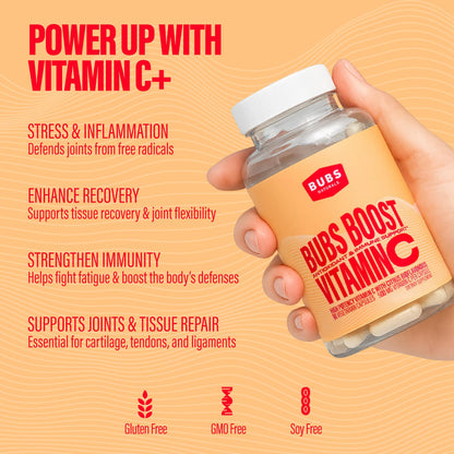 BUBS Naturals Vitamin C with Bioflavonoids – Immune Support & Collagen Health (90 Count)