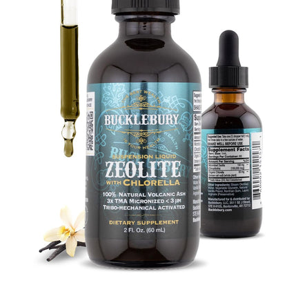 BUCKLEBURY Zeolite Liquid Suspension with Chlorella – Detox & Immune Support (60 Servings)