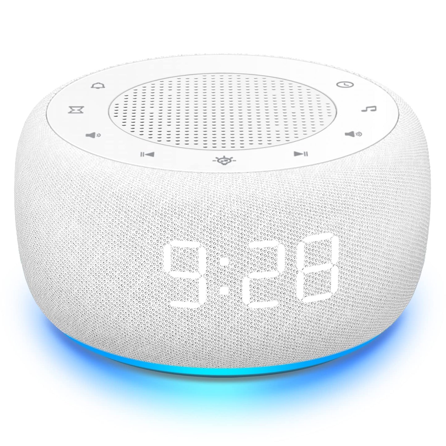 Buffbee Sound Machine & Alarm Clock 2-in-1 – 18 Sleep Sounds, 30-Level Volume, Adjustable Brightness
