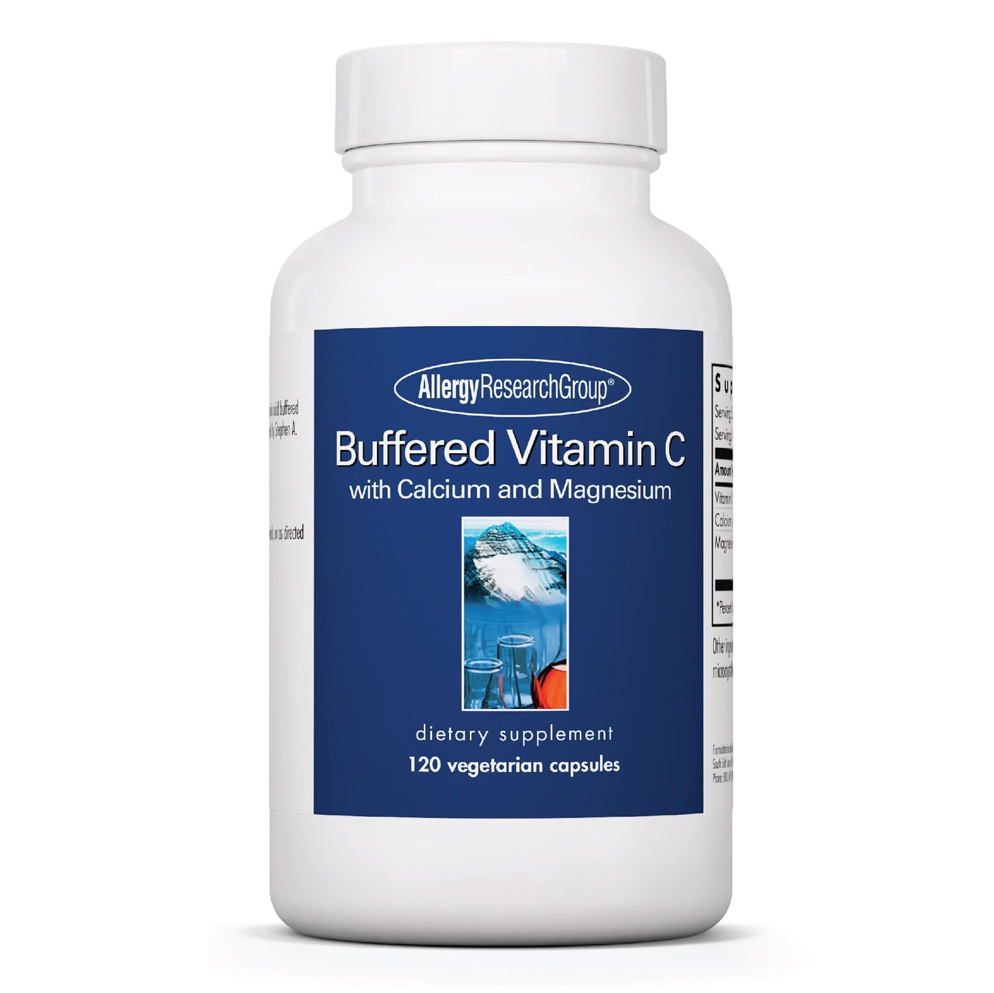 Allergy Research Group Buffered Vitamin C - 120 Capsules | Calcium Magnesium Complex | Immune Support