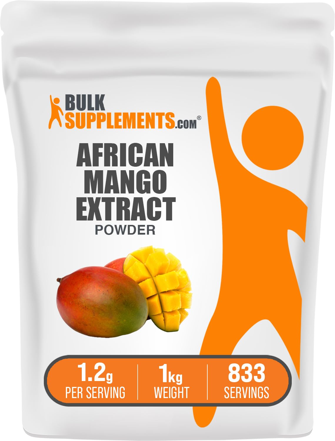 African Mango Extract Powder (Irvingia Gabonensis) – Gluten Free, 1.2g/Serving, 1kg | BulkSupplements