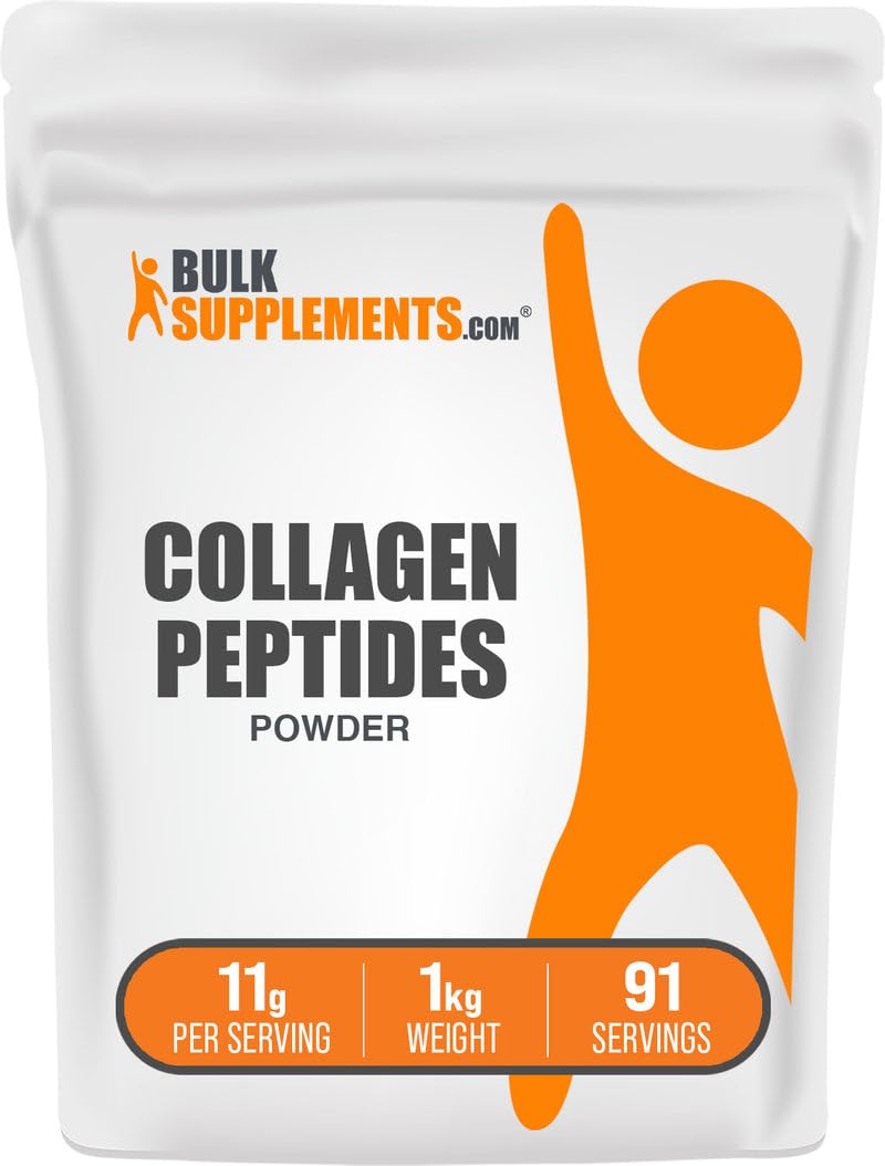 BulkSupplements Collagen Peptides Powder – 1kg (2.2 lbs), Bovine, Hydrolyzed & Gluten Free