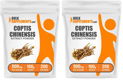BulkSupplements Coptis Chinensis Extract Powder – Golden Thread, 500 mg per Serving, 100 g (Pack of 2)
