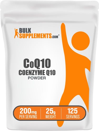 BulkSupplements CoQ10 Powder 200mg – Gluten Free, 25g (Pack of 1)