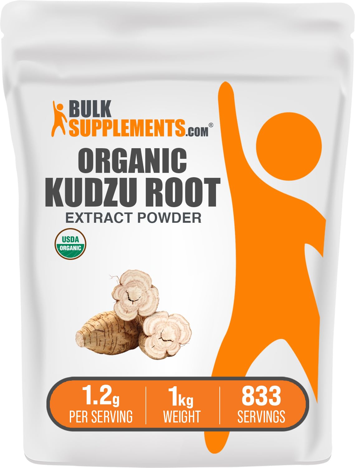 BulkSupplements.com Organic Kudzu Root Extract Powder – Kudzu Root Herbal Supplement, Gluten Free, 1kg (Pack of 1)