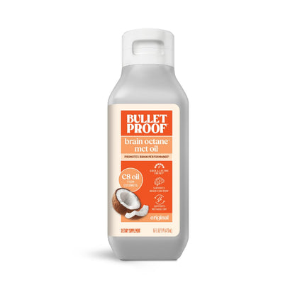 Bulletproof Brain Octane C8 MCT Oil 16oz | Premium Keto Energy for Brain & Body