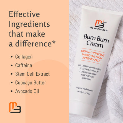 Bum Bum Cream Lemon Vanilla – 2-in-1 Cellulite & Firm Skin Lotion, 8 oz