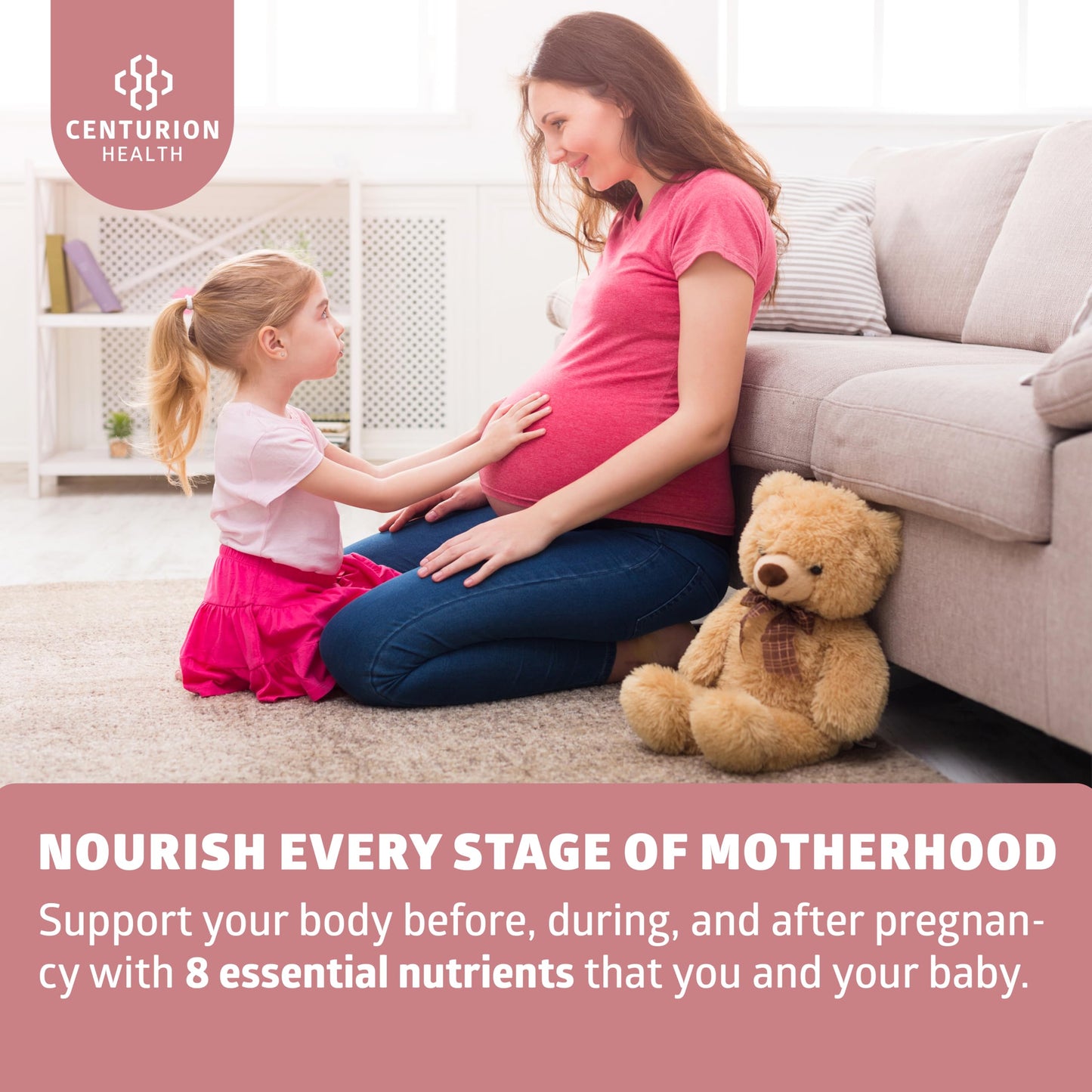 Centurion Labs Bump Mini Prenatal Vitamins - 90 Caps | Pregnancy Support
