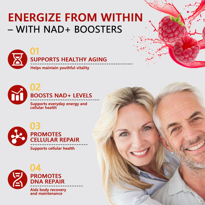 Buporai NAD Supplement 1000 mg Liquid Packets – NAD+ NR with Resveratrol, PQQ & Quercetin