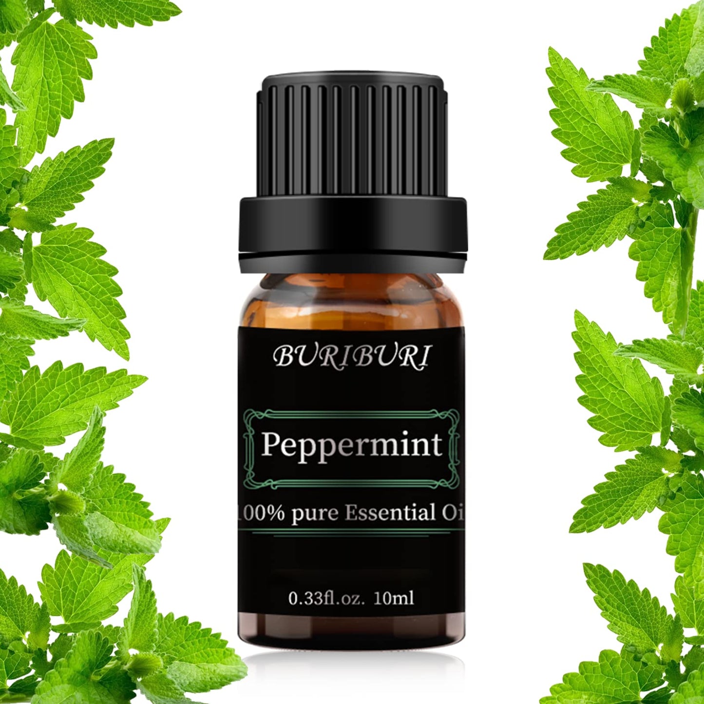 BURIBURI Peppermint Essential Oil — 100% Pure, 10ml | Organic Aromatherapy