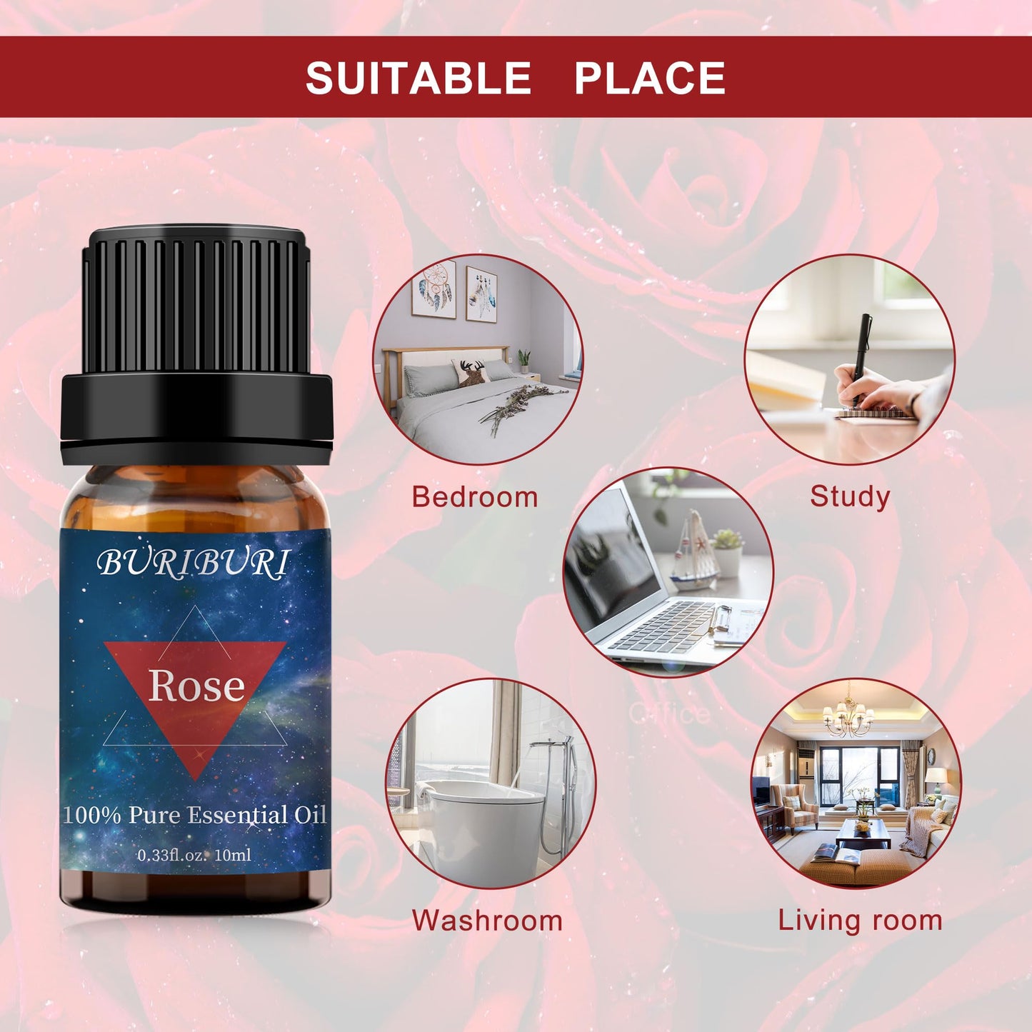 BURIBURI Rose Essential Oil 10ml – 100% Pure, Undiluted & Natural Aromatherapy