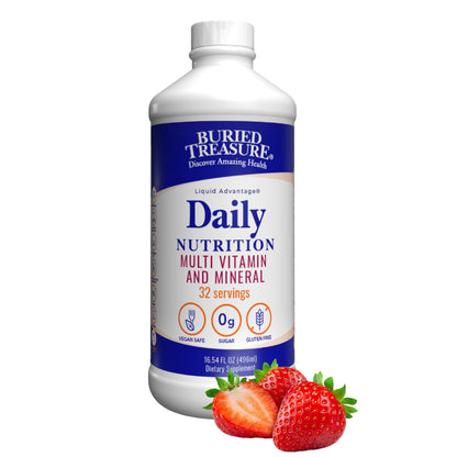 Buried Treasure Daily Nutrition Liquid Multivitamin with Trace Minerals & Superfoods - 32 Servings