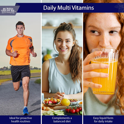 Buried Treasure Daily Nutrition Liquid Multivitamin with Trace Minerals & Superfoods - 32 Servings
