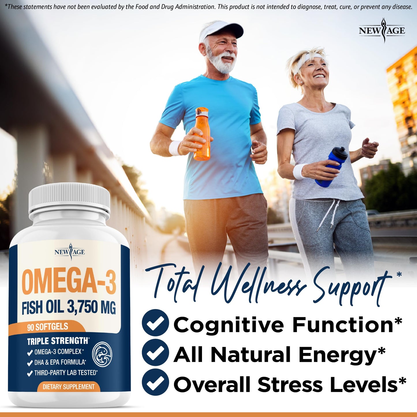 Triple Strength Omega-3 Fish Oil 3750 mg - 1350 mg EPA / 900 mg DHA - 180 Burpless Softgels