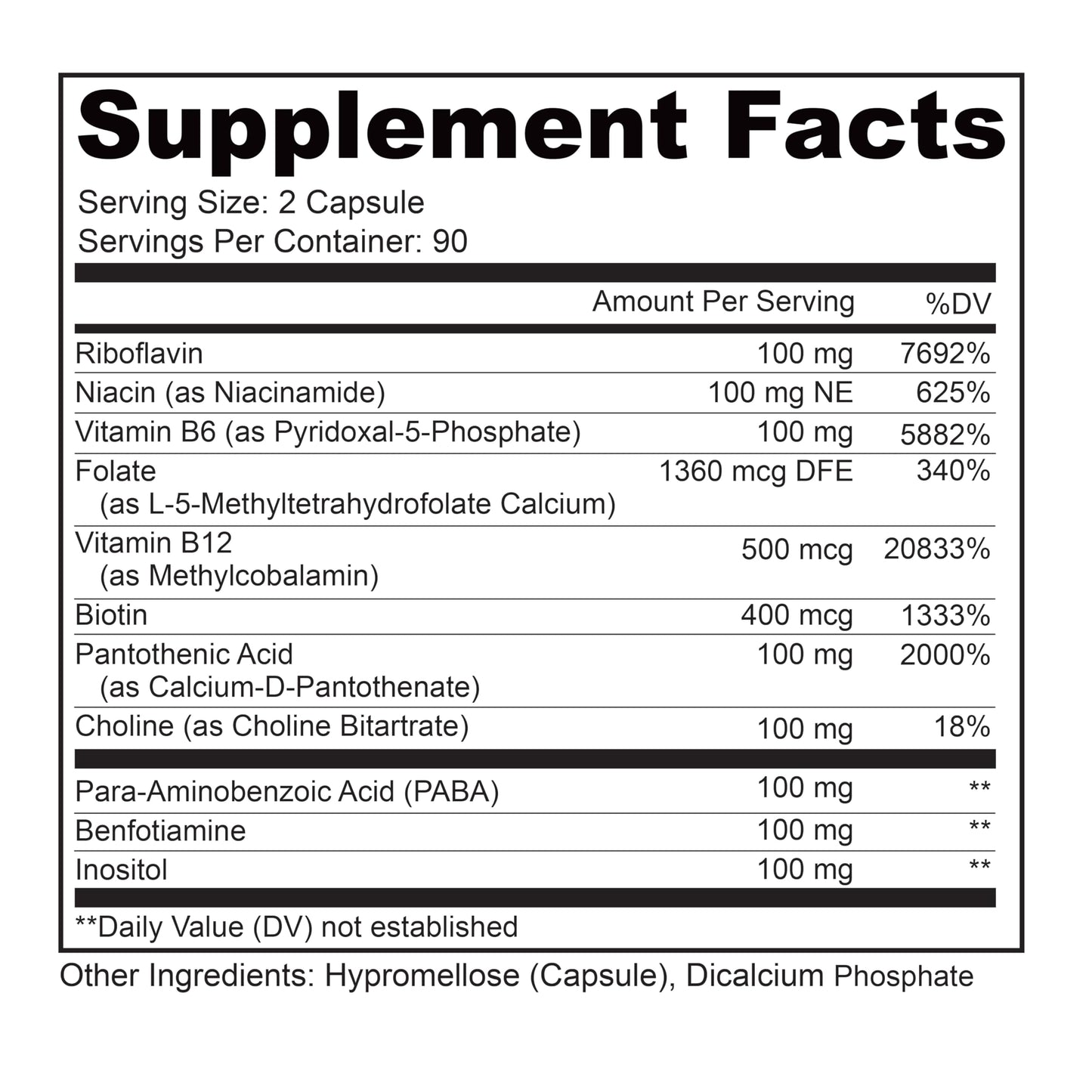 Busy Bee Vitamin B Complex with Choline - 180 Vegan Capsules | Lively Vitamin Co.