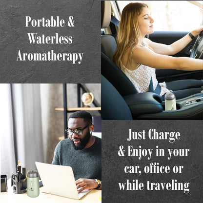 Buyology Rechargeable Car Diffuser – Waterless Nebulizing Aromatherapy (Cordless)